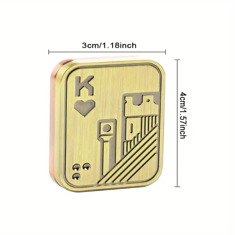 Metal Skull Push Slider Fidget Toy – Magnetic Stress Relief EDC Spinner